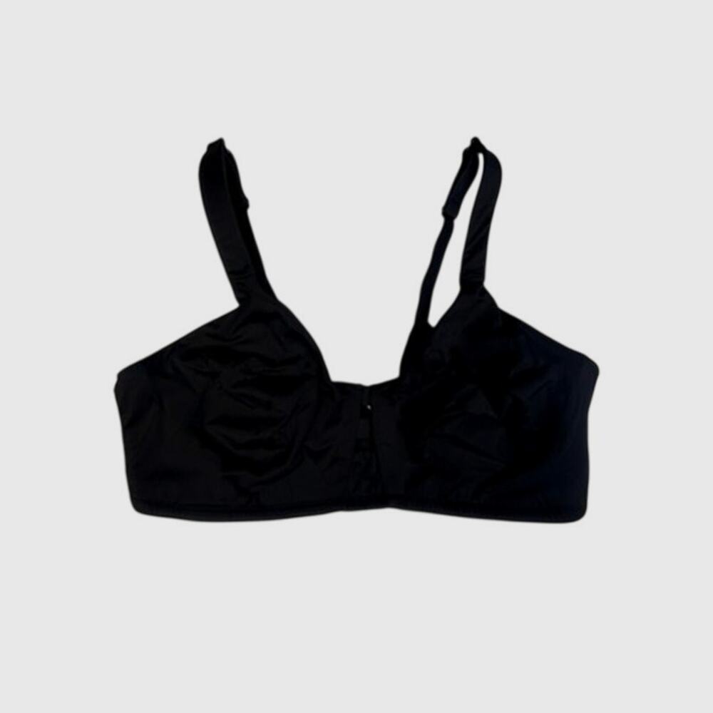 Spanx Black Support Bra 38D Back Closure Soft Cup Stretch Comfort